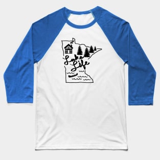 Minnesota Lake Life Baseball T-Shirt